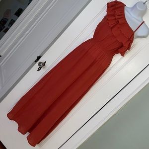 ASOS asymmetrical shoulder maxi dress size 2